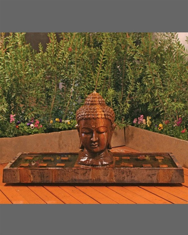 garden fountain Buddha Head Outdoor GIST