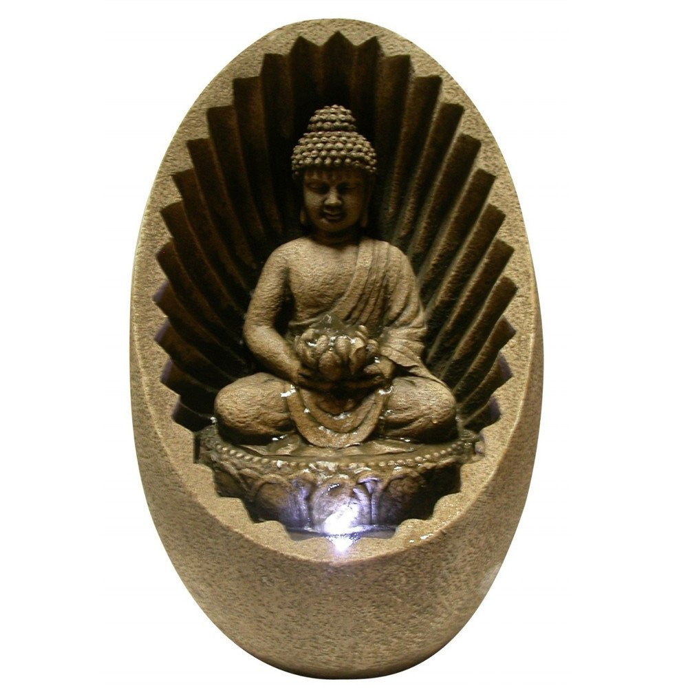 Buddha Tabletop Fountain With LED Light