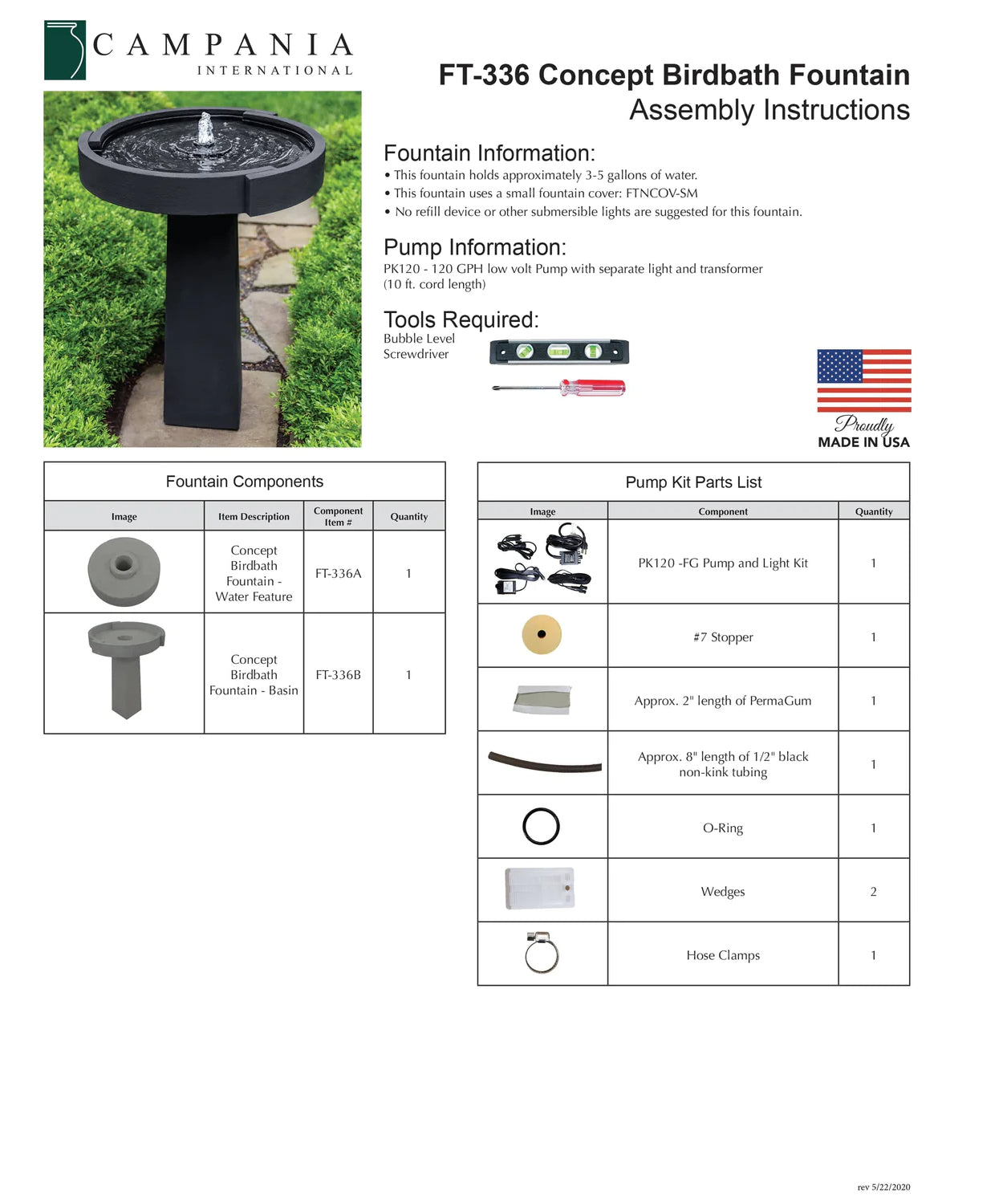 Concept Birdbath Fountain