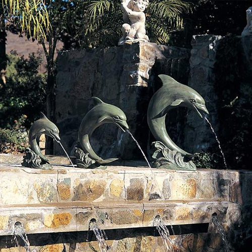 garden fountain stone cascade