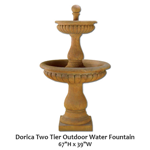 Dorica Two Tier Outdoor Water Fountain