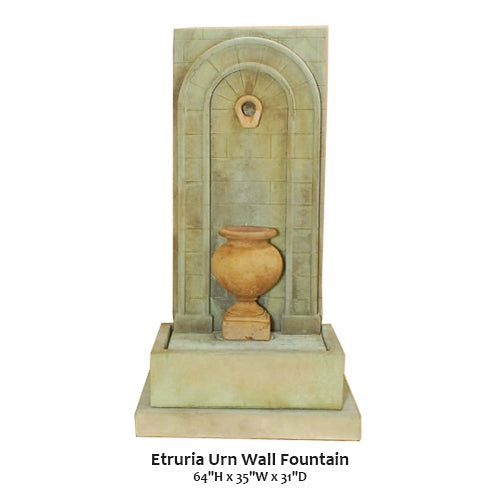 Etruria Urn Wall Fountain