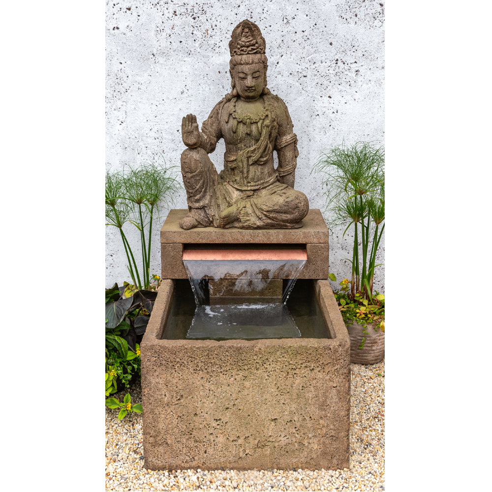 Buddha fountain Quan Yin antique