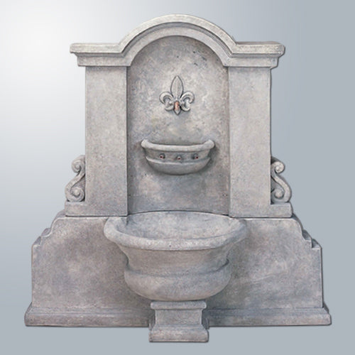 Flaminia Fleur De Lis Wall Outdoor Water Fountain