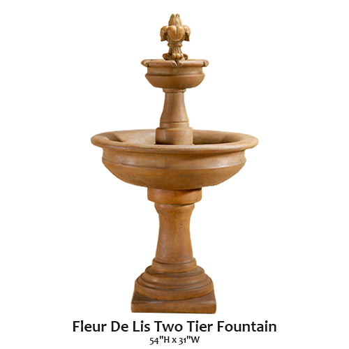 Fleur De Lis Two Tier Fountain