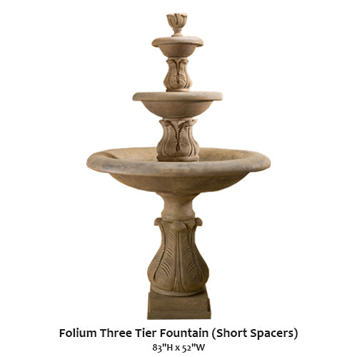 Folium Three Tier Fountain (Short Spacers)