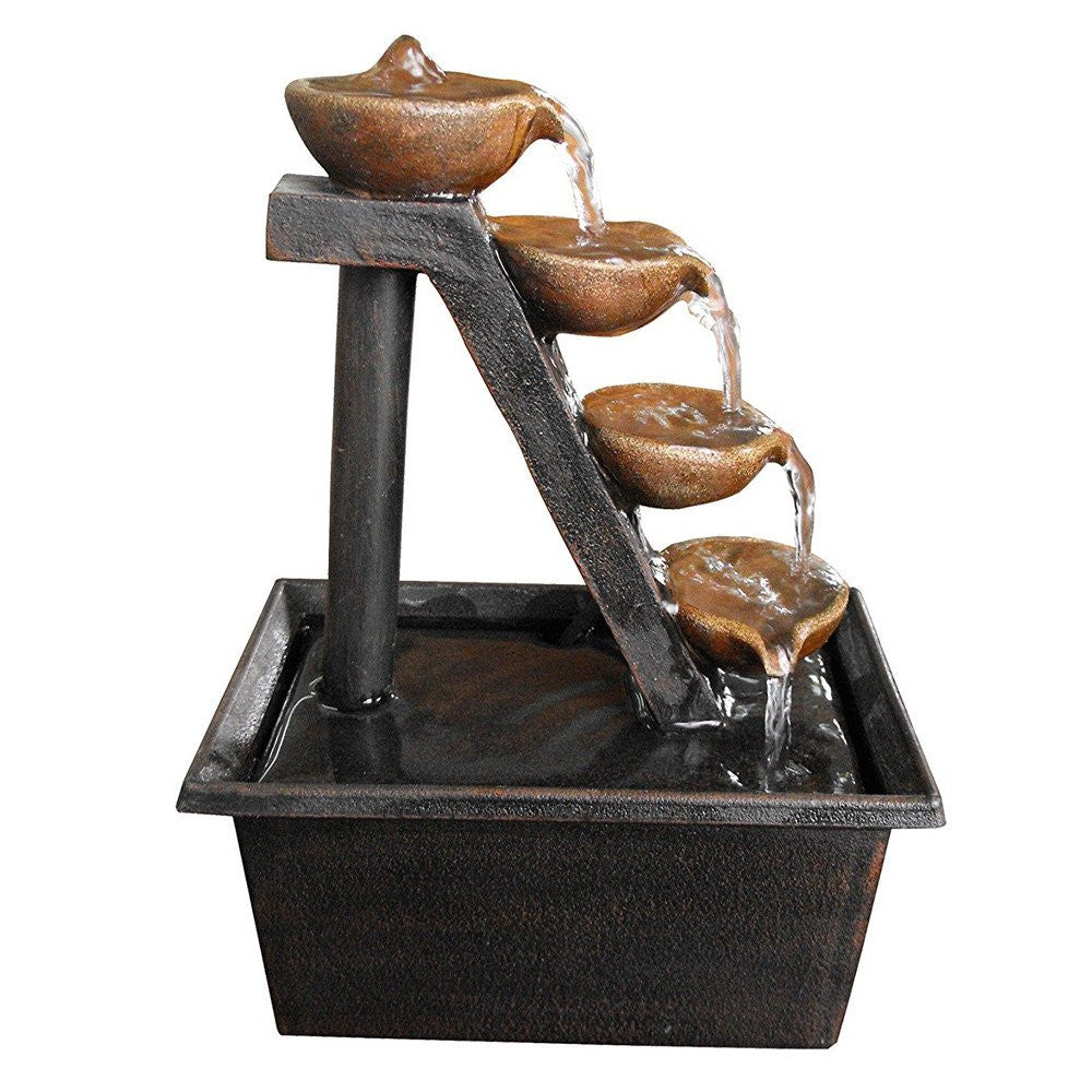 Four Tiered Step Tabletop Fountain