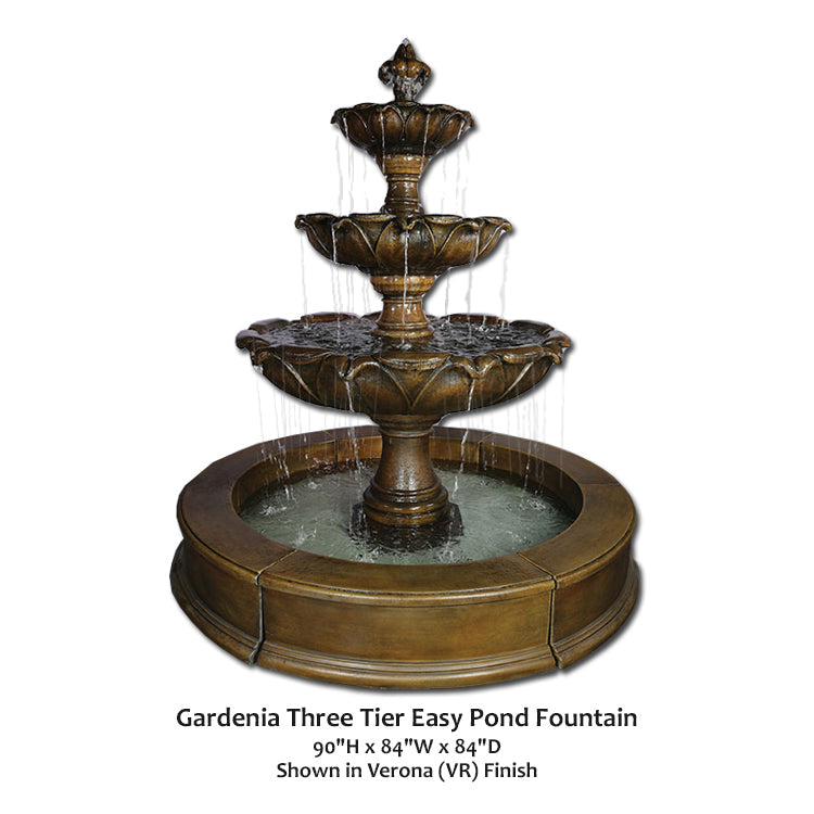 Gardenia Three Tier Easy Pond Fountain