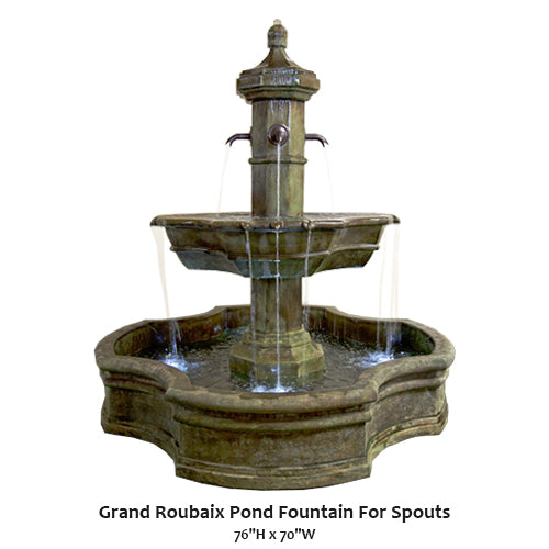 Grand Roubaix Pond Fountain For Spouts