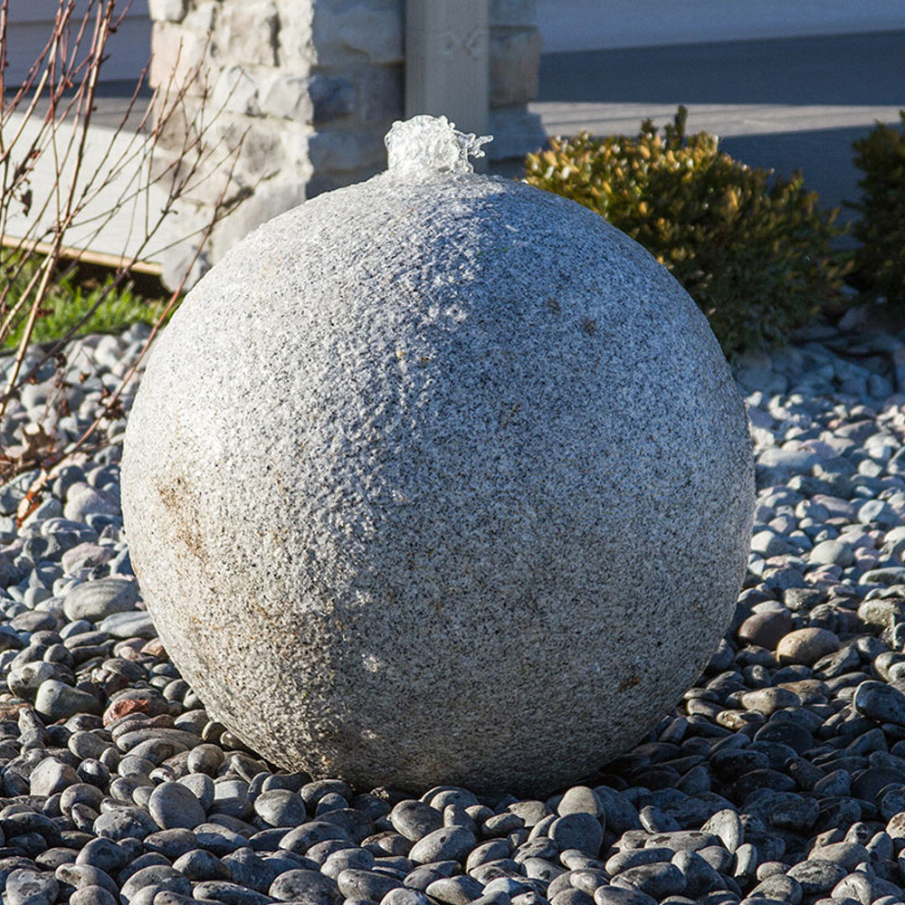 stone fountain granite sphere