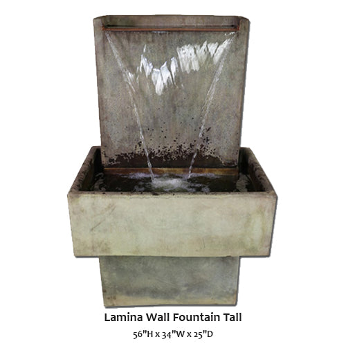 Lamina Wall Fountain Tall