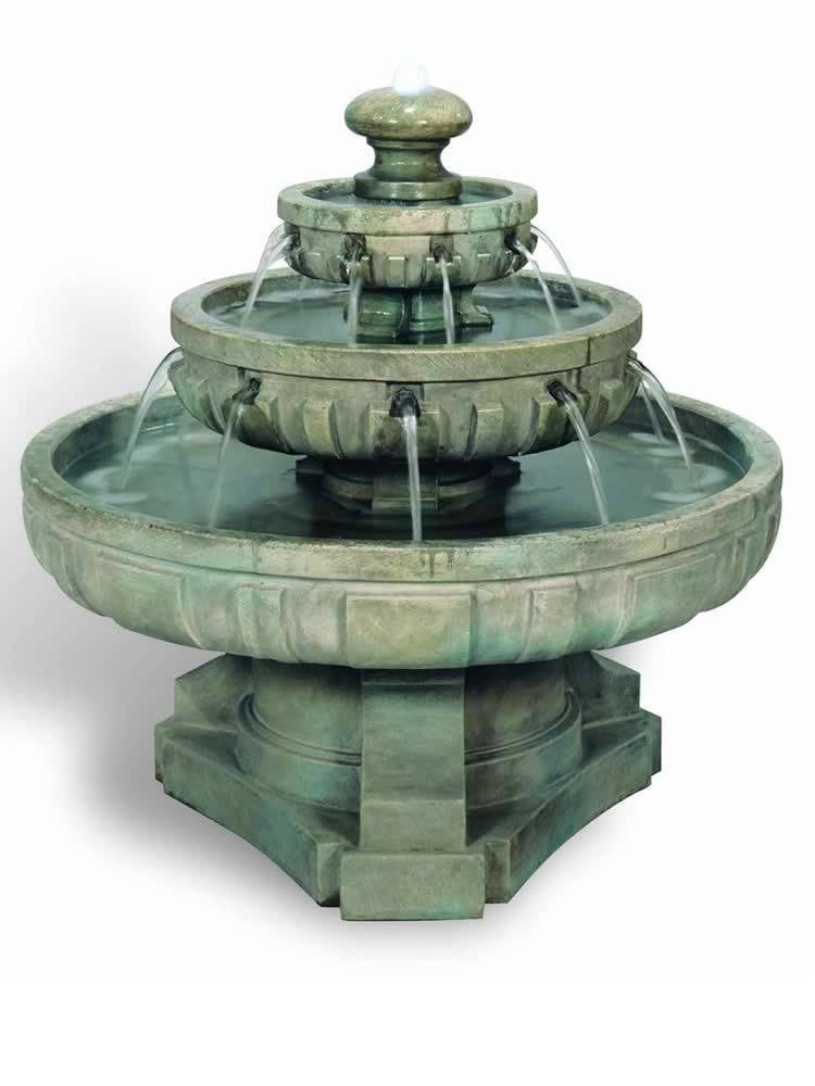 garden fountain stone cascade