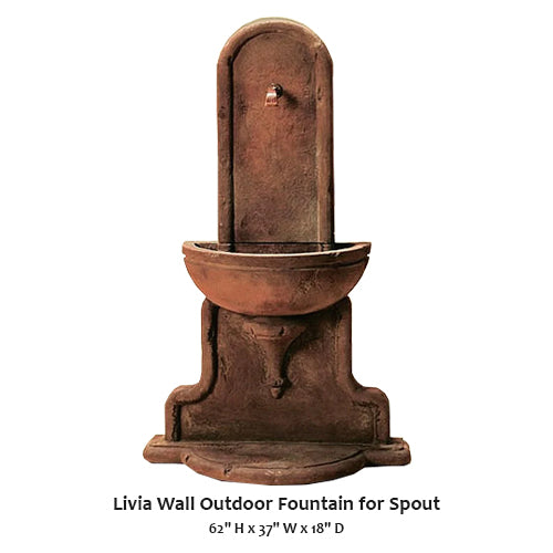 Livia Wall Outdoor Fountain for Spout