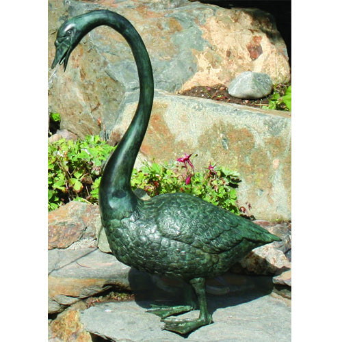 garden statue long neck goose