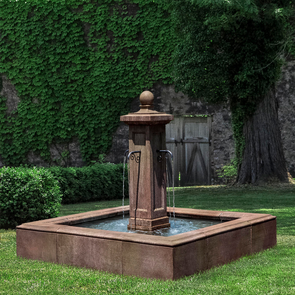 outdoor fountain Luberon Estate