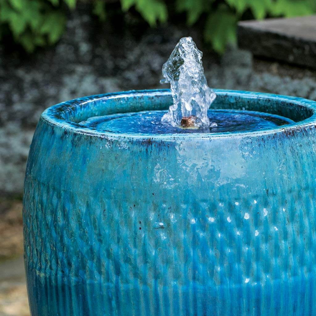 Tall Malmo Glazed Garden Fountain