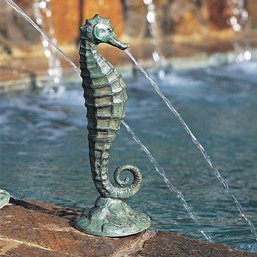 garden accent seahorse brass baron