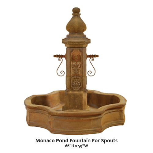 pond fountain Monaco spouts