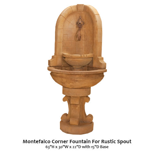 Montefalco Corner Fountain For Rustic Spout