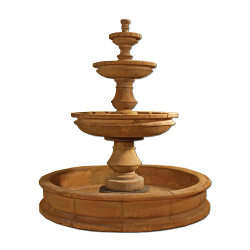 Montefalco Three Tier Pond Fountain