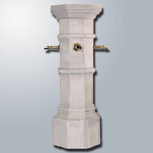 Octavius Fountain For Spouts - Column Only- Plumbed for Pond