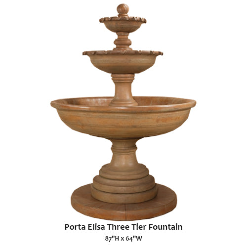 Porta Elisa Three Tier Fountain