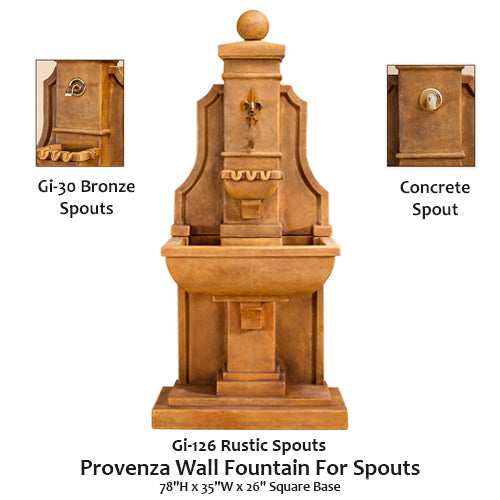 Provenza Wall Fountain For Spouts