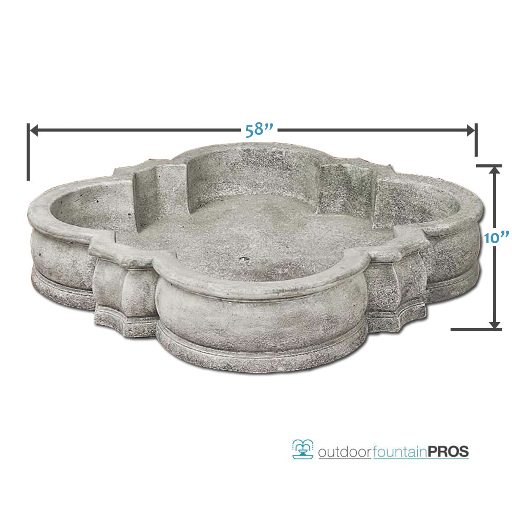 Giannini Fountain Quadrifoil Basin