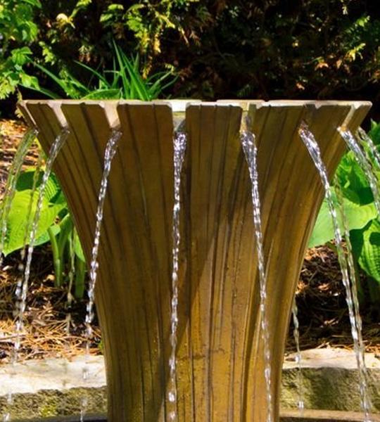 garden fountain stone cascade