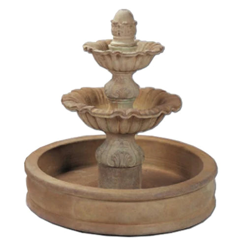 Regina Two Tier with 37" Pond Outdoor Fountain