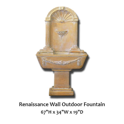 Renaissance Wall Outdoor Fountain