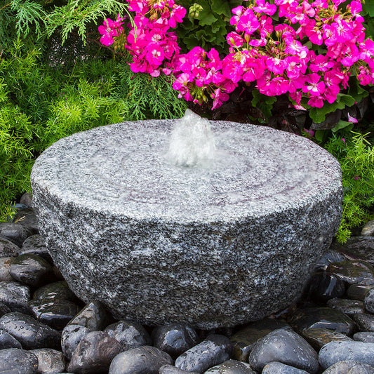 stone fountain ringed circle