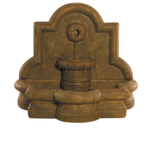 Rosette Quatrefoil Wall Outdoor Fountain