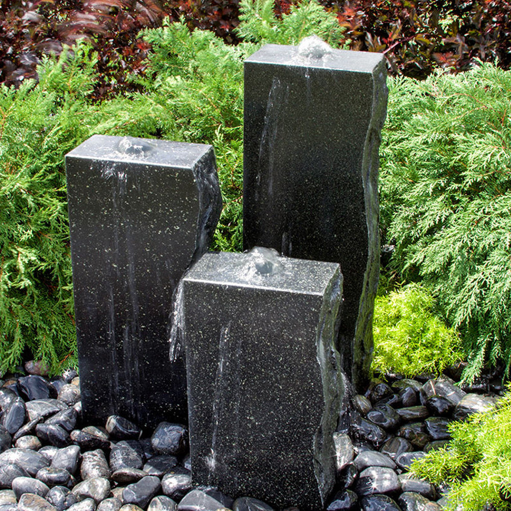 granite fountain black stone