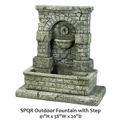 SPQR Outdoor Fountain with Step