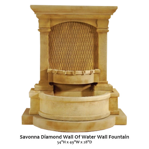 Savonna Diamond Wall Of Water Wall Fountain