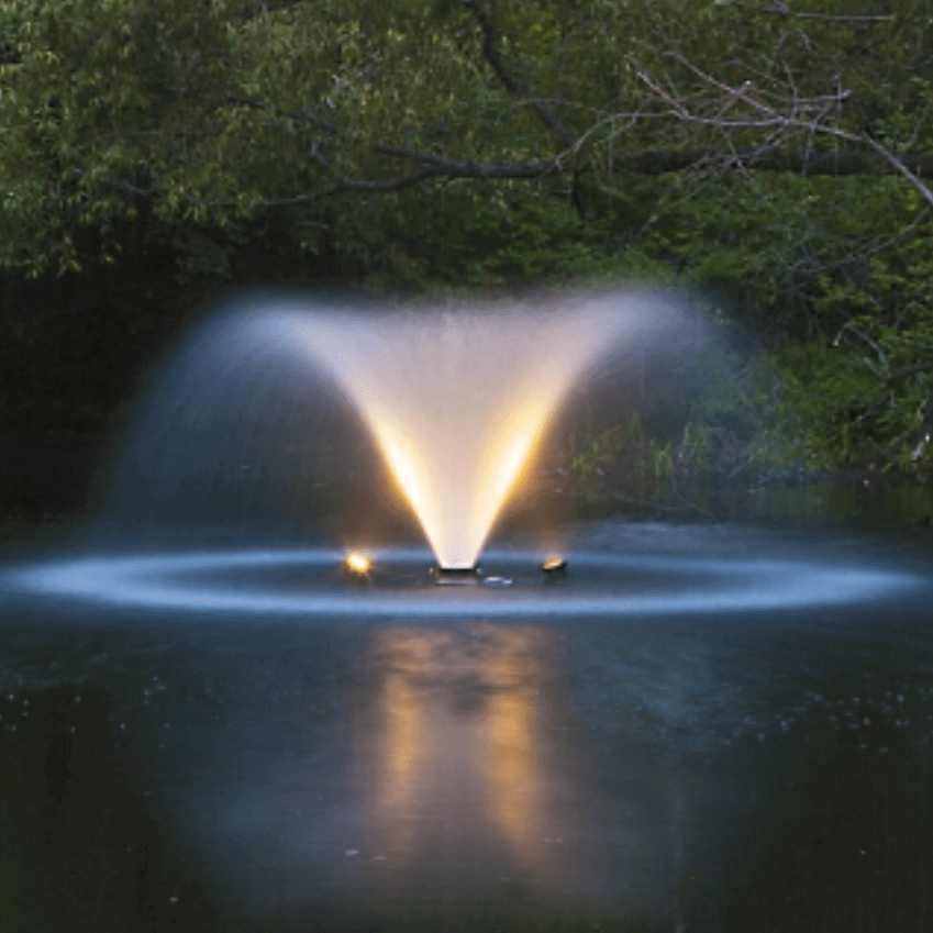 Scott Aerator Da20 Pond Fountain With Lights