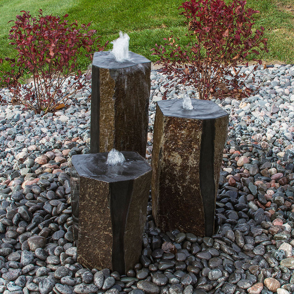 basalt fountain semi-polished