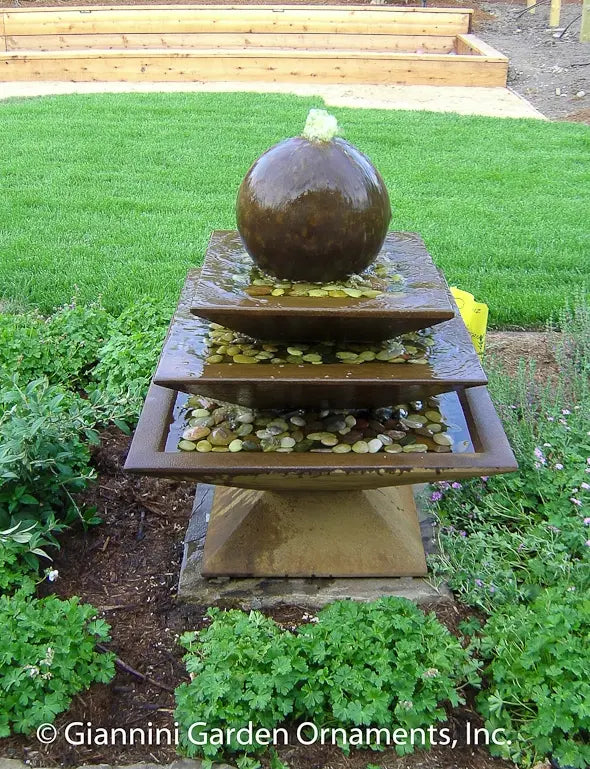 fountain shallow three tier square