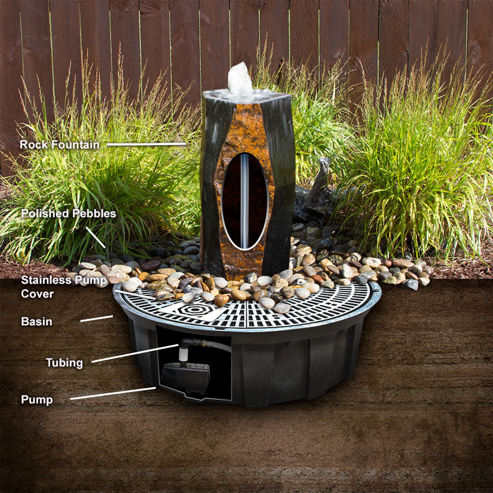 Shizukesa Stone Outdoor Fountain