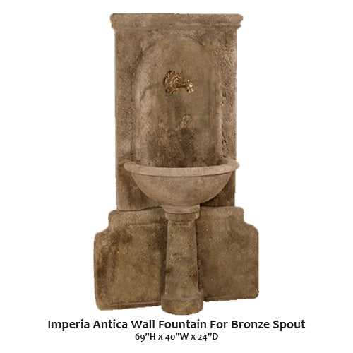 Imperia Antica Wall Fountain For Bronze Spout