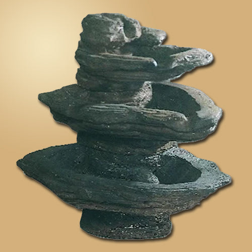 outdoor fountain slate water