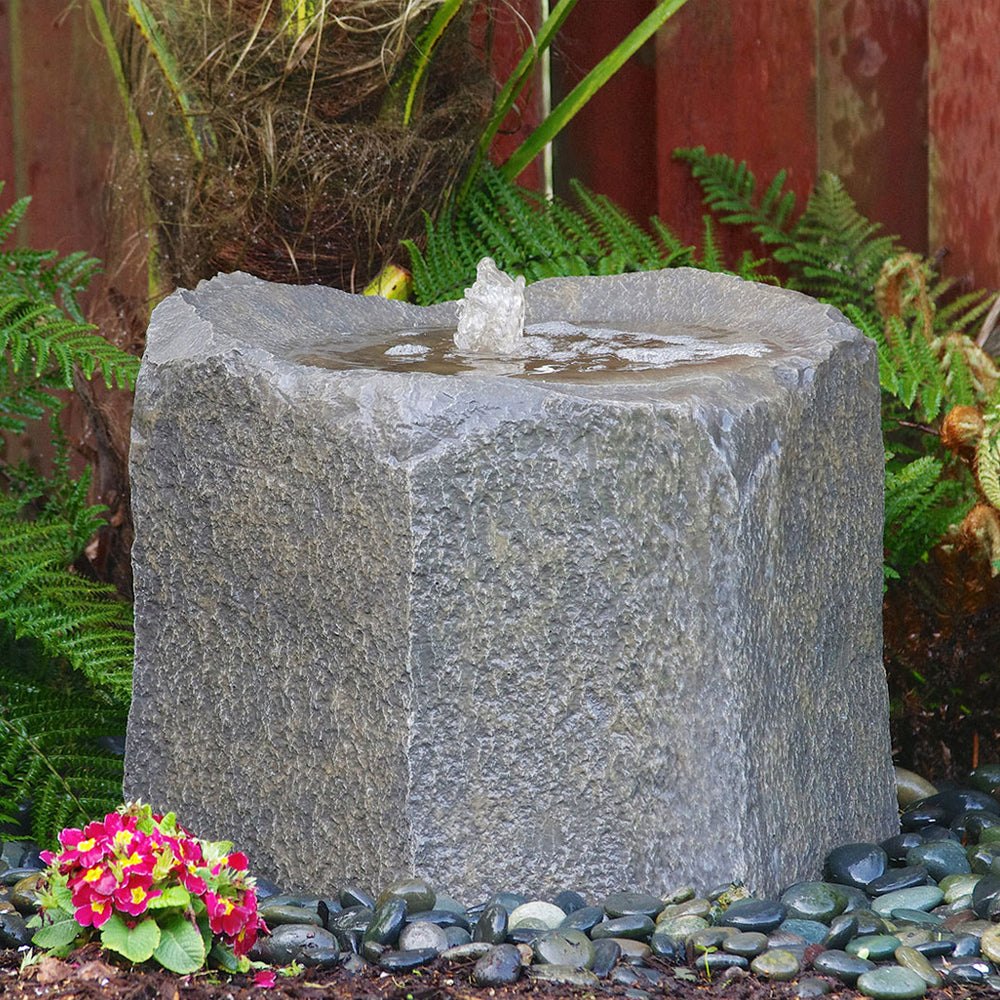 garden fountain caldera stone