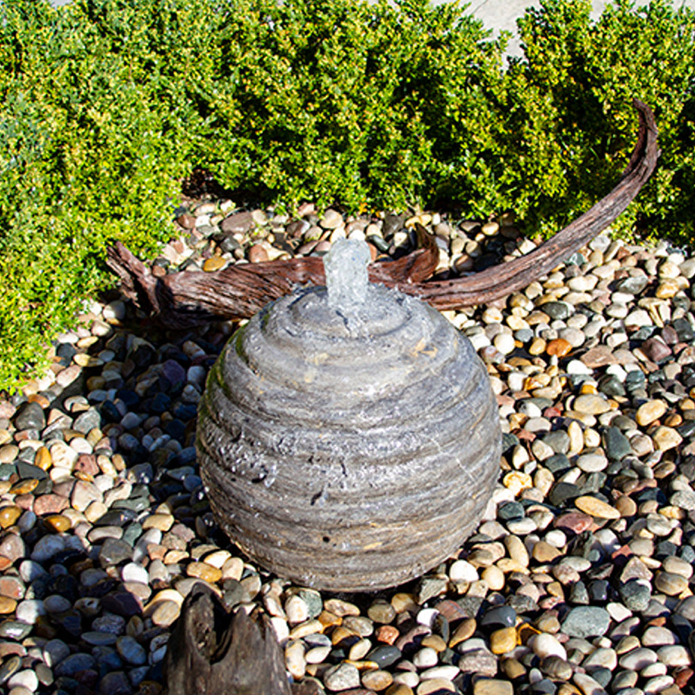 limestone sphere fountain