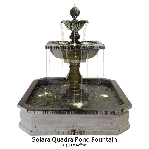 Solara Quadra Pond Fountain