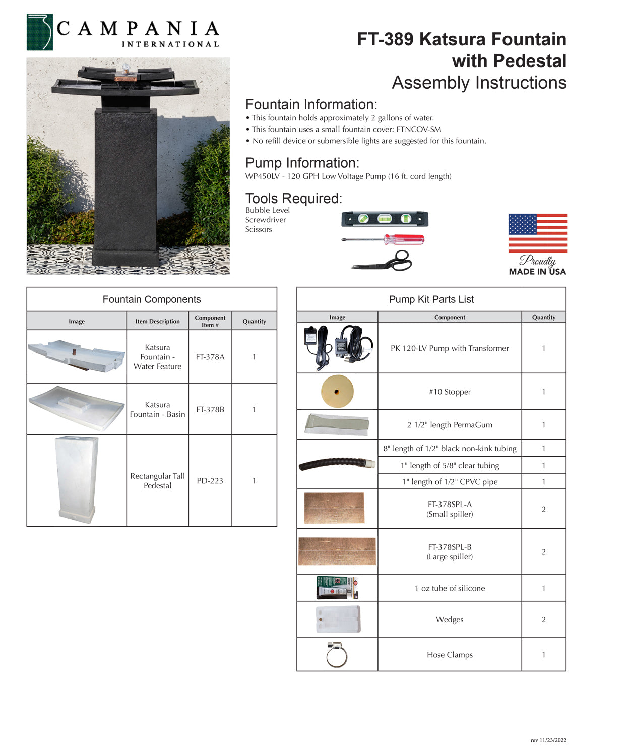 Katsura Fountain with Pedestal