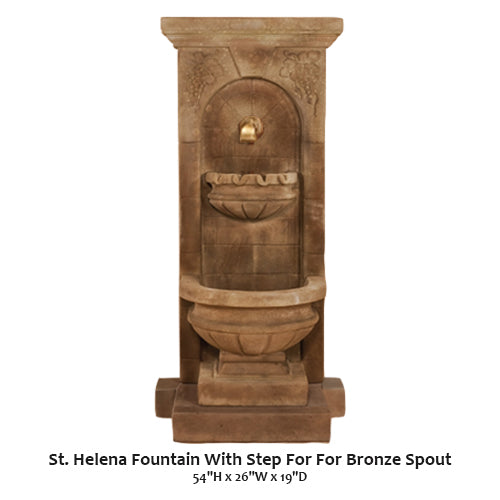 St. Helena Fountain With Step For For Bronze Spout