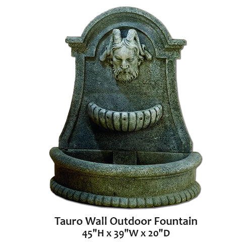 Tauro Wall Outdoor Fountain