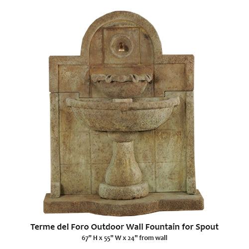 Terme del Foro Outdoor Wall Fountain for Spout