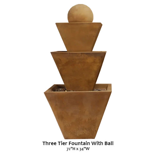 Three Tier Fountain With Ball